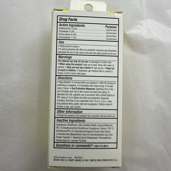 E.L.F. SKIN Suntouchable! Invisible Sunscreen SPF 35 - 1.69 fl oz New In Box NIB - Picture 6 of 7